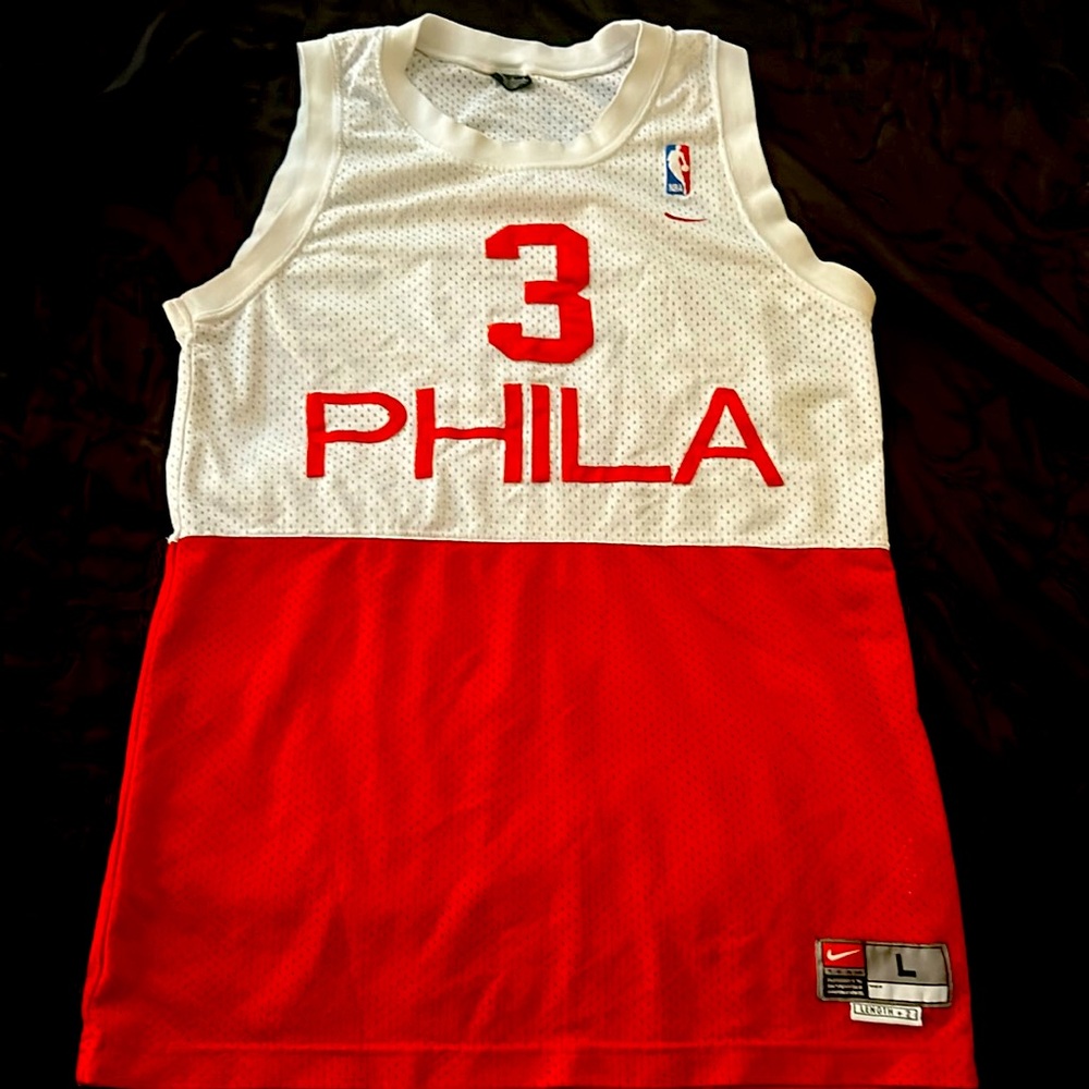 Used,Allen Iverson jersey Large length + 2